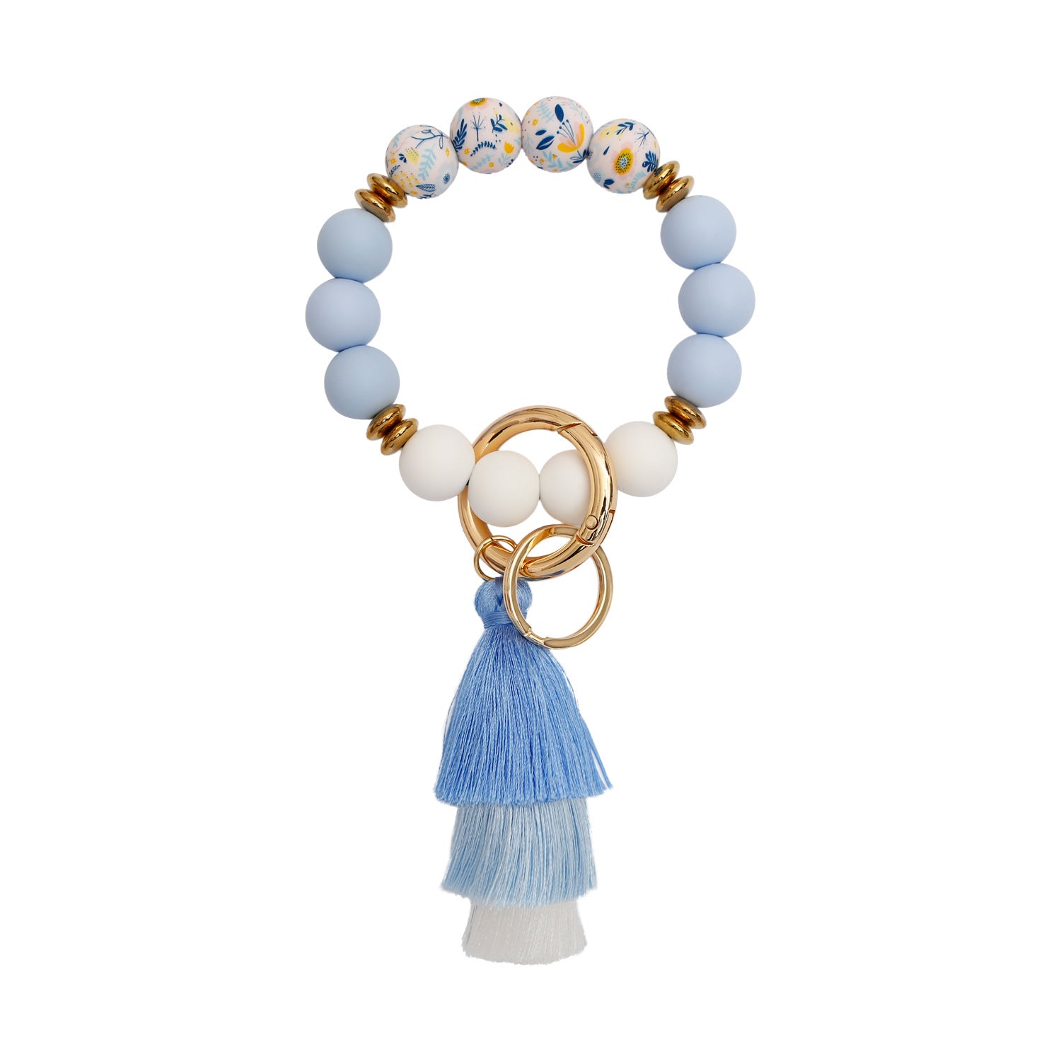 Wholesale Silicone Beaded Wrist Keychain